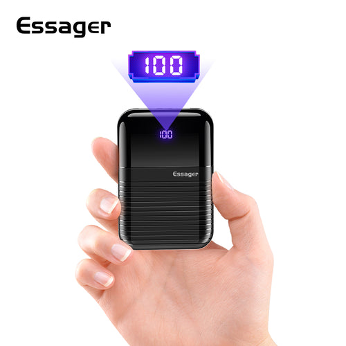 Essager 10000mAh Mini Power Bank 10000 mAh Fast Portable External Battery Charger USB Small Powerbank for Xiaomi mi iPhone Phone